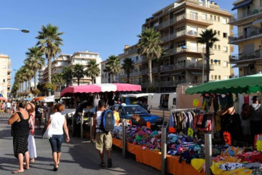 Appartement 20 Mts Plage, Pl Mediterranee, Vue Mer Parking Canet-en-Roussillon Eksteriør bilde